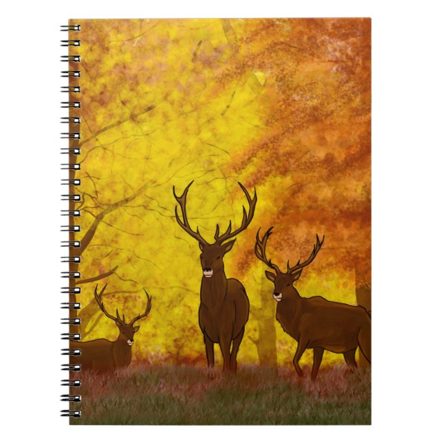 An amazing ilustration of deerdeer,hunting,animal, notebook (Front)