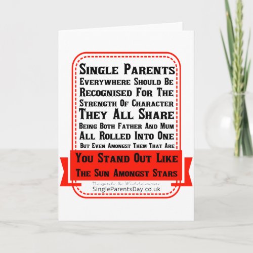 An Amazing Single Parent Card