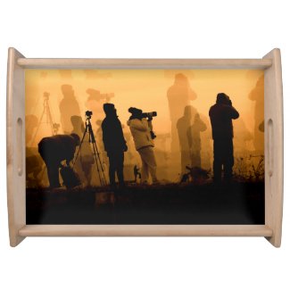 An Amazing Sunset - Photographing Geese at Sunset Serving Tray