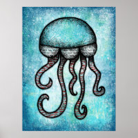 An Amenable Jellyfish Poster Wall Art