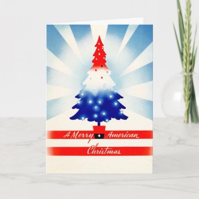 An American Christmas Vintage Card (Front)