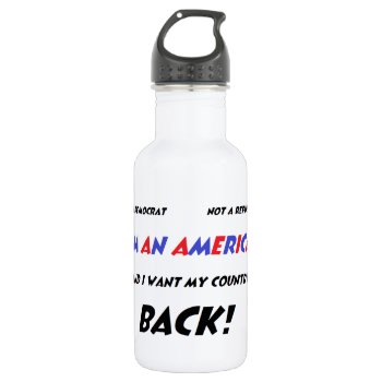 An American Stainless Steel Water Bottle by nselter at Zazzle