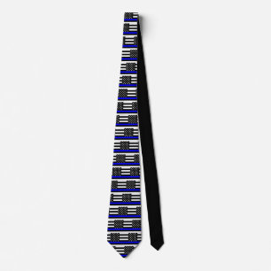 An American Thin Blue Line Display Neck Tie