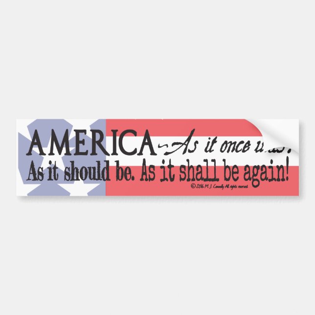 "An American Toast" bumper sticker (Front)
