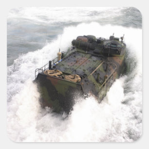 An amphibious assault vehicle 2 square sticker