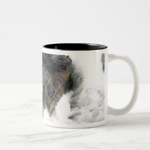 An amphibious assault vehicle 2 Two-Tone coffee mug