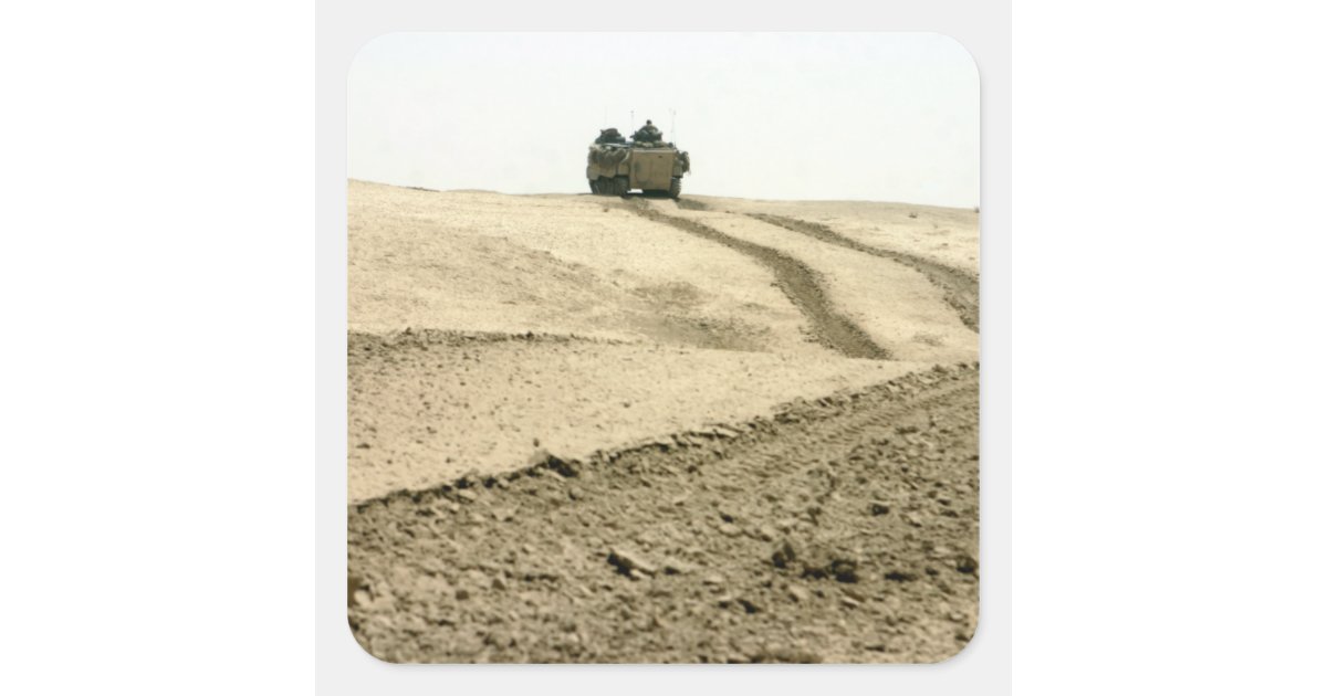 An amphibious assault vehicle square sticker | Zazzle