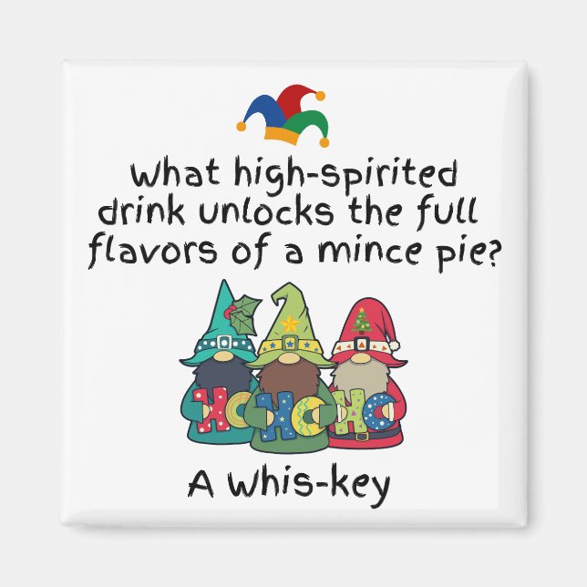 An Amusing Flavorsome Mince Pie Joke Magnet (Front)