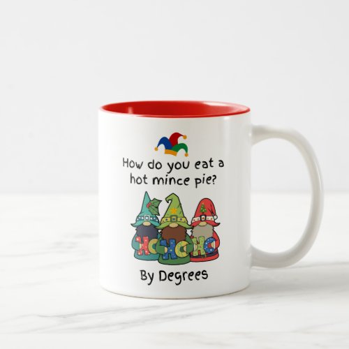 An Amusing Hot Mince Pie Joke Two_Tone Coffee Mug