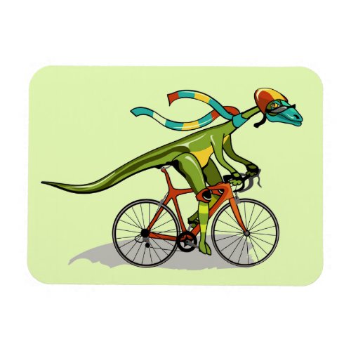 An Anabisetia Dinosaur Riding A Bicycle Magnet