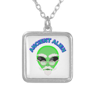 An Ancient Alien Silver Plated Necklace