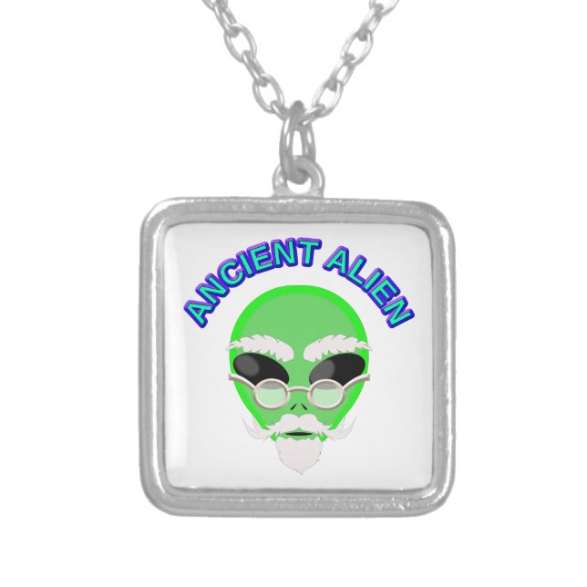 An Ancient Alien Silver Plated Necklace (Front)
