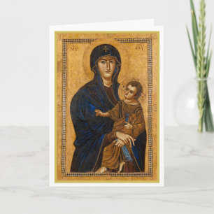 An Ancient Madonna and Child Holiday Christmas Card