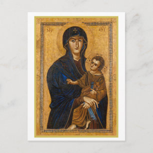 An Ancient Madonna and Child Holiday Christmas Postcard