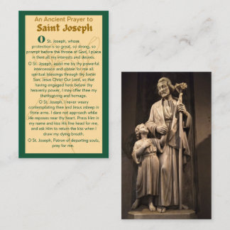 An Ancient Prayer to St Joseph Prayer Cards