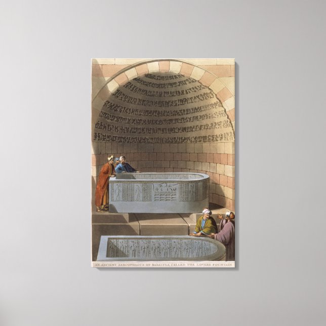 An Ancient Sarcophagus of Basaltes, called the Lov Canvas Print (Front)