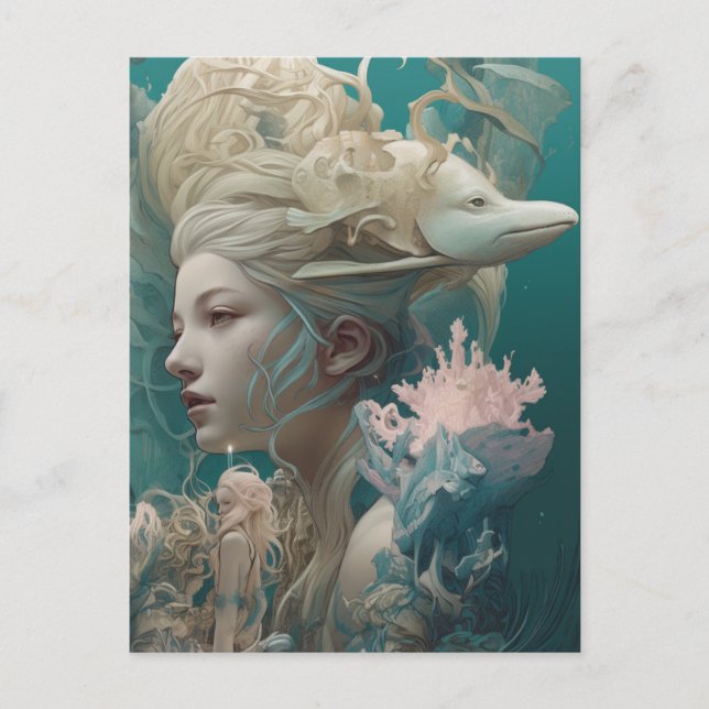 An ancient sea goddess postcard (Front)