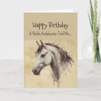 An Andalusian Horse Personality Birthday