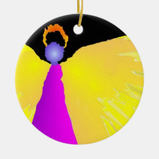 An Angel at Christmas Ceramic Ornament