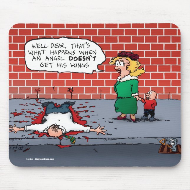 An Angel Doesn't Get His Wings Xmas Mouse Pad (Front)