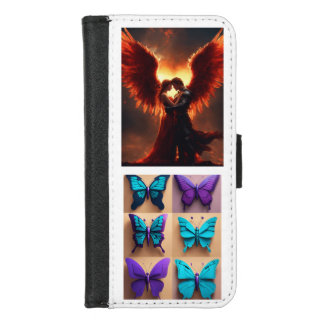 an angel flying hugging a demon flying iPhone 8/7 wallet case