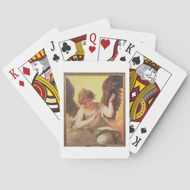 An Angel holding a Glass Flask Poker Cards (Back)