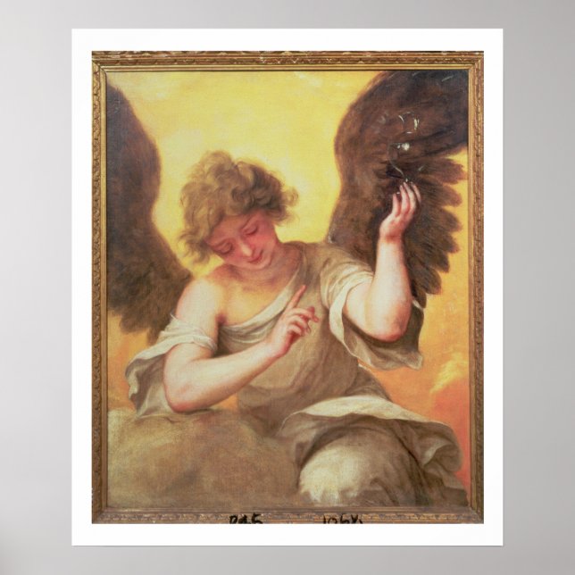 An Angel holding a Glass Flask Poster (Front)