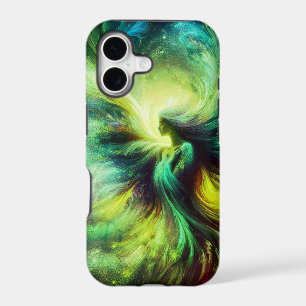 An Angel In The Green + Yellow Clouds On iPhone 17 Case