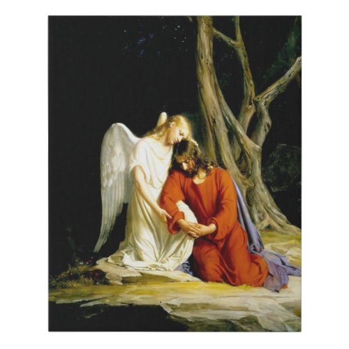 An Angel of Comfort for Jesus Wall or Shelf Decor  Faux Canvas Print
