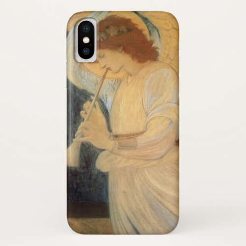 An Angel Playing a Flageolet By Burne Jones iPhone X Case