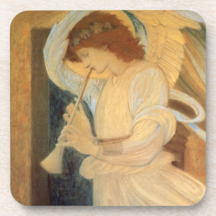 An Angel Playing a Flageolet By Burne Jones Drink Coaster