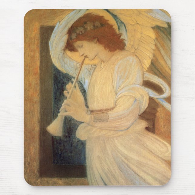 An Angel Playing a Flageolet By Burne Jones Mouse Pad (Front)