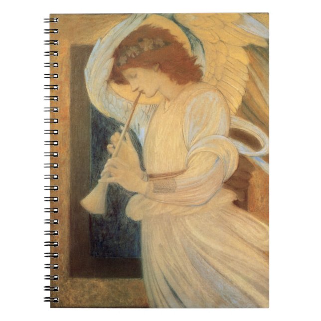 An Angel Playing a Flageolet By Burne Jones Notebook (Front)