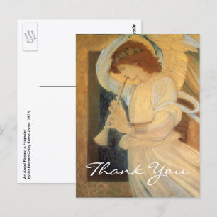 An Angel Playing a Flageolet By Burne Jones Postcard