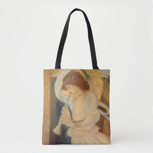 An Angel Playing a Flageolet By Burne Jones Tote Bag (Front)