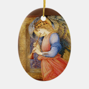 An Angel Playing A Flageolet Ceramic Ornament