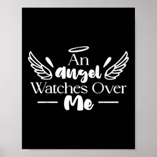 An Angel Watches Over Me Dad Mom Women Men Kids Gr Poster