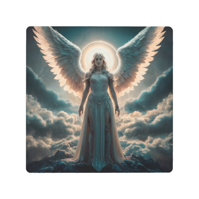 An Angelic Woman Metal Print (Front)