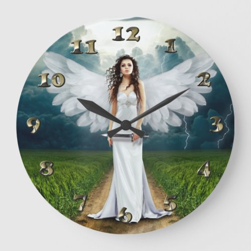 An Angels Direction Large Clock