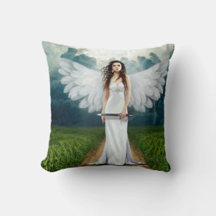 An Angels Direction Throw Pillow