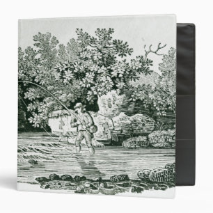 An Angler in a River Pool, from 'British 3 Ring Binder