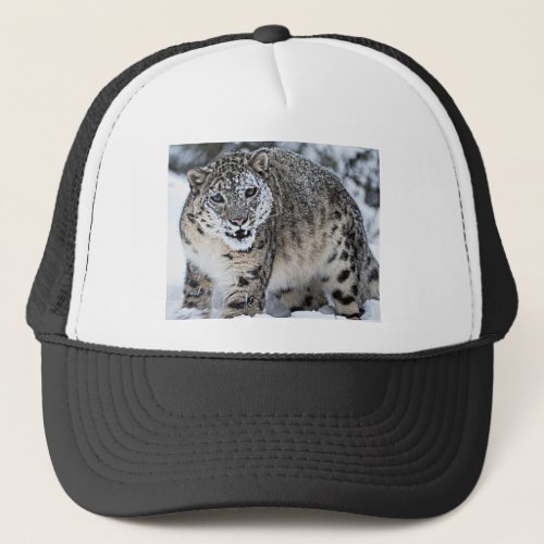 An Angry Snow Leopard Trucker Hat