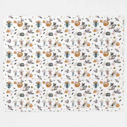 An Animal's Halloween Fleece Blanket