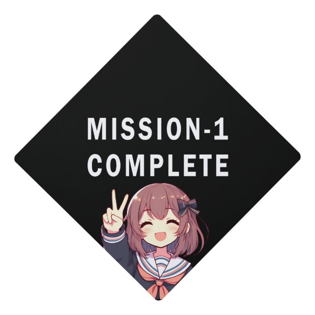 An Anime Graduation cap topper (Front)