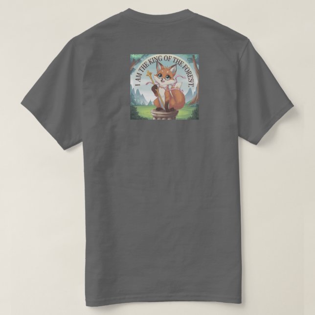 An Anime-Style Pretty fox T-Shirt (Design Back)