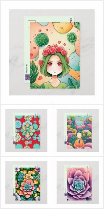 An Anime Succulent, Postcrossing Postcards