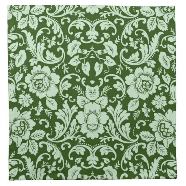 An antique floral damask napkin (Front)