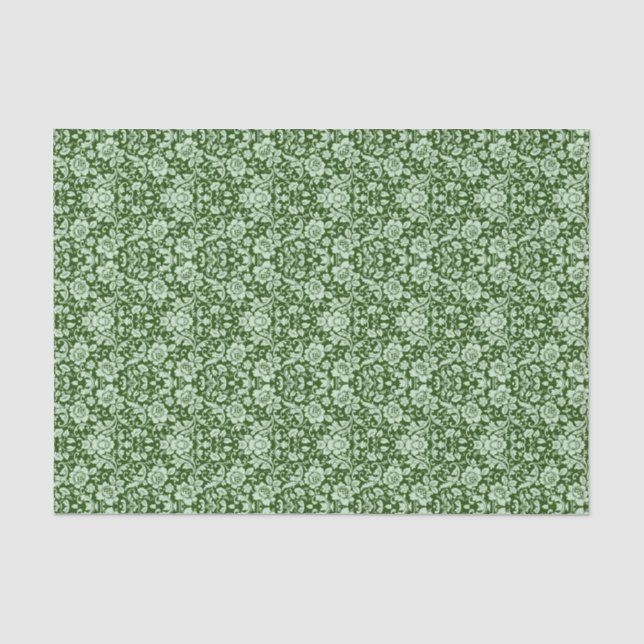 An antique floral damask tissue paper (Front)