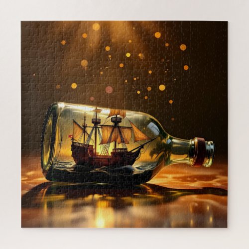 An Antique Ship in a Bottle Jigsaw Puzzle