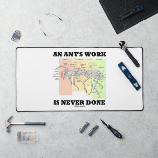 An Ant's Work Is Never Done Worker Ant Anatomy Desk Mat
